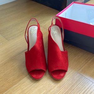 Vince Camuto cherry red heels, worn once